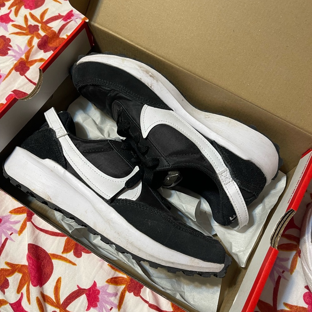 Nike Waffle Debut in Black, White, and Cream